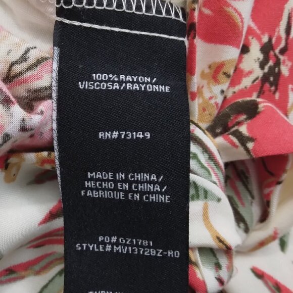 One 5 One | Floral Print Boho Elastic Waist Pants | Size L - Picture 9 of 11